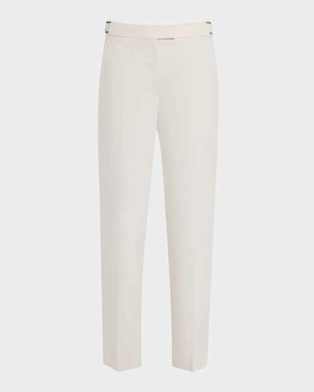 Monili Waist Straight-Leg Ankle Pants